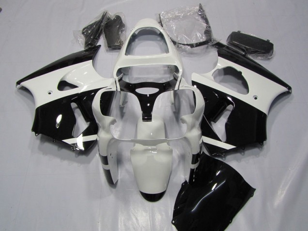 Carénage Moto ZX6R 2000-2002 - Blanc Noir Carénage Moto ZX6R 2000-2002 - Blanc Noir