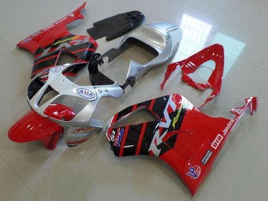 Carénage Moto Honda VTR 1000 2000-2006 - Rouge Argent