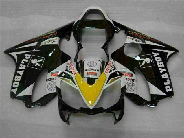 Carénage Moto Honda CBR 600 F4i 2001-2003 - Jaune Argent Noir Playboy