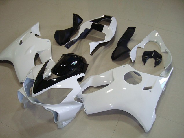 Carénage Moto Honda CBR 600 F4i 2001-2003 - Blanc avec Noir Bande Carénage Moto Honda CBR 600 F4i 2001-2003 - Blanc avec Noir Bande