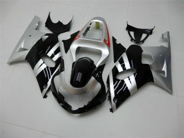 Carénage Moto Suzuki GSXR 600 / 750 K1 K2 K3 2001-2003 - Noir Argent Carénage Moto Suzuki GSXR 600 / 750 K1 K2 K3 2001-2003 - Noir Argent