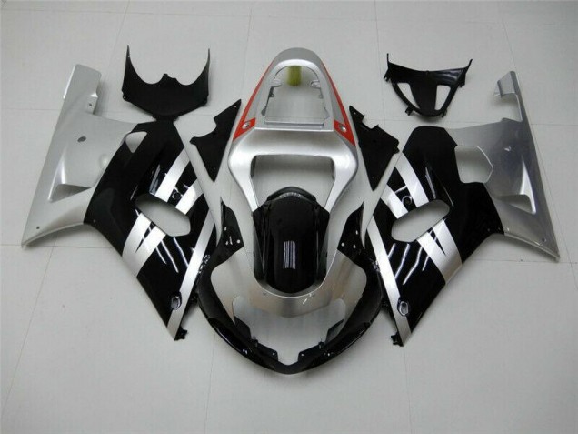 Carénage Moto Suzuki GSXR 600 / 750 K1 K2 K3 2001-2003 - Noir Argent Carénage Moto Suzuki GSXR 600 / 750 K1 K2 K3 2001-2003 - Noir Argent