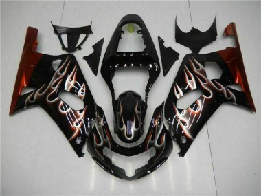 Kit Carénages Motos & Plastique Suzuki GSXR 600 / 750 K1 K2 K3 2001-2003 - Noir
