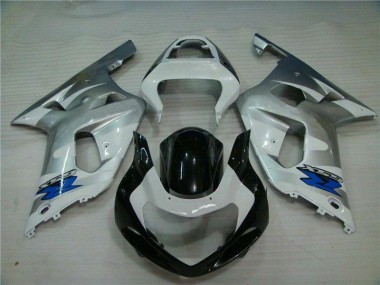 Carénages Moto Suzuki GSXR 600 / 750 K1 K2 K3 2001-2003 - Argent Noir