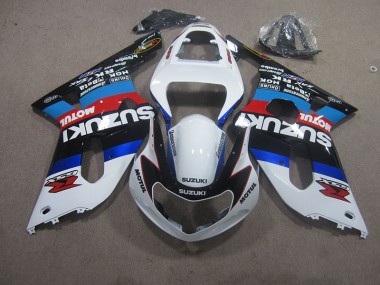 Carénage Moto Suzuki GSXR 600 K1 K2 K3 2001-2003 - Blanc Bleu Motul