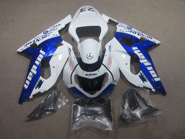 Carénages Moto Suzuki GSXR 600 K1 K2 K3 2001-2003 - Blanc Bleu Motul Carénages Moto Suzuki GSXR 600 K1 K2 K3 2001-2003 - Blanc Bleu Motul