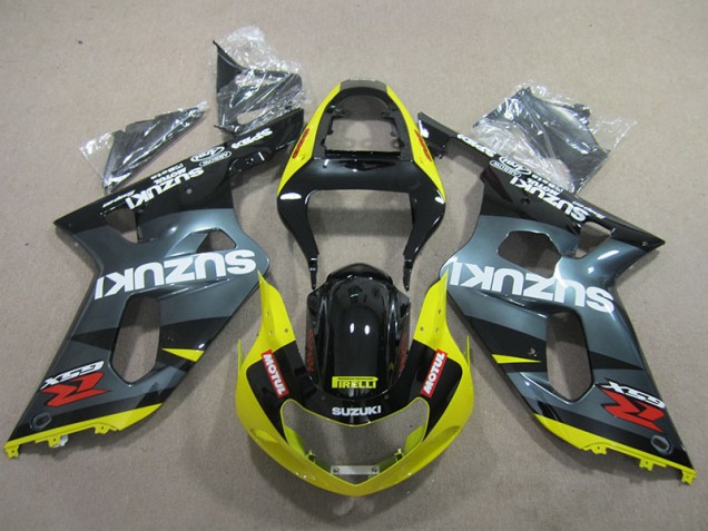 Carénage Moto Suzuki GSXR 600 K1 K2 K3 2001-2003 - Noir Jaune Motul Carénage Moto Suzuki GSXR 600 K1 K2 K3 2001-2003 - Noir Jaune Motul
