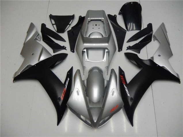 Carénage Moto Yamaha R1 2002-2003 - Argent Noir Carénage Moto Yamaha R1 2002-2003 - Argent Noir
