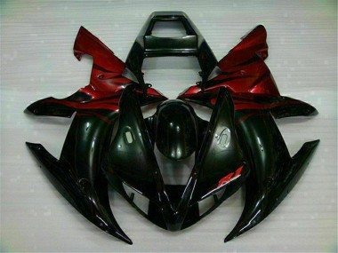 Carénages Moto Yamaha R1 2002-2003 - Noir Rouge