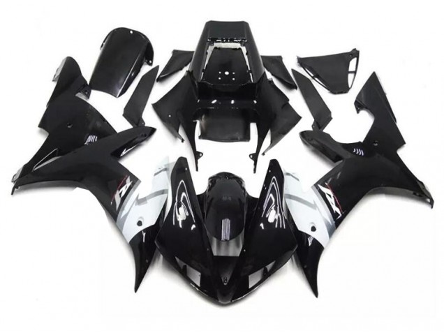 Carénages Moto Yamaha R1 2002-2003 - Noir Blanc Carénages Moto Yamaha R1 2002-2003 - Noir Blanc