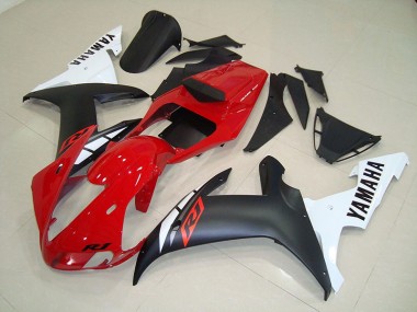 Carénage Moto Yamaha R1 2002-2003 - Noir Mat Rouge