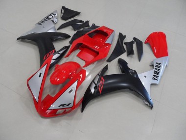 Carénage Moto Yamaha R1 2002-2003 - Rouge Matte Argent