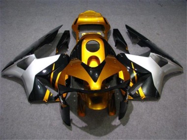 Carénage Moto Honda CBR 600 RR 2003-2004 - Or Argent Noir