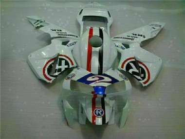 Carénage Moto Honda CBR 600 RR 2003-2004 - Blanc Bleu R 2