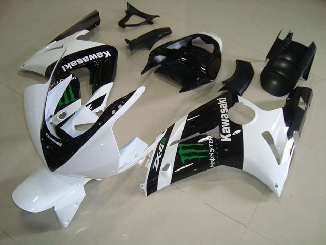 Carénages Moto ZX6R 2003-2004 - Blanc Monster Carénages Moto ZX6R 2003-2004 - Blanc Monster