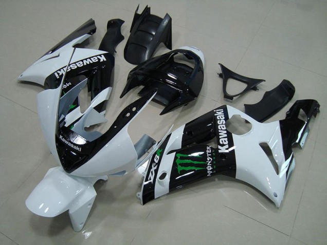Carénage Moto ZX6R 2003-2004 - Blanc Monster Carénage Moto ZX6R 2003-2004 - Blanc Monster