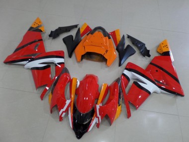 Carénage Moto ZX10R 2003-2005 - Orange Noir et Blanc