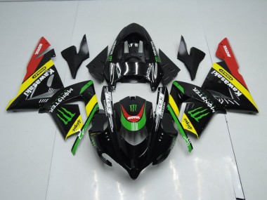 Carénage Moto ZX10R 2003-2005 - Noir Jaune Monster