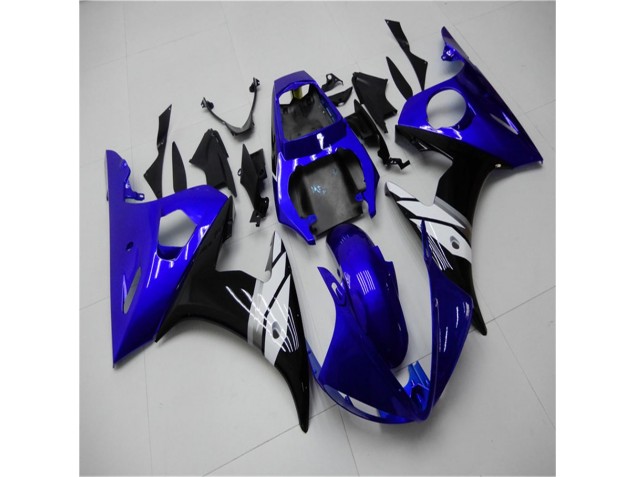 Carénage Moto Yamaha R6 2003-2005 - Bleu Blanc Noir
