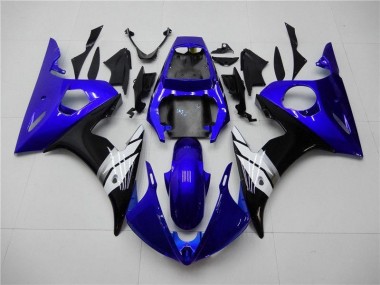 Carénage Moto Yamaha R6 2003-2005 - Bleu Blanc Noir