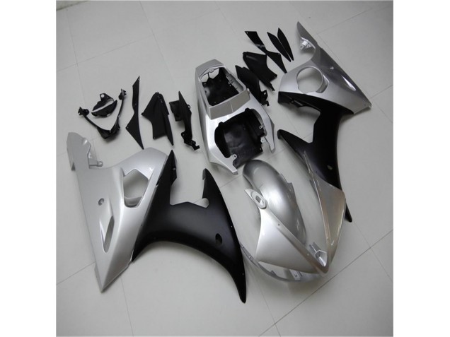 Carénage Moto Yamaha R6 2003-2005 - Argent Noir Carénage Moto Yamaha R6 2003-2005 - Argent Noir