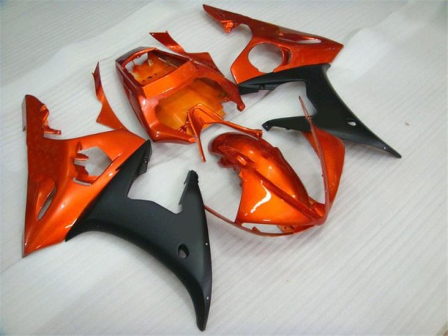 Carénage Moto Yamaha R6 2003-2005 - Orange Noir Carénage Moto Yamaha R6 2003-2005 - Orange Noir