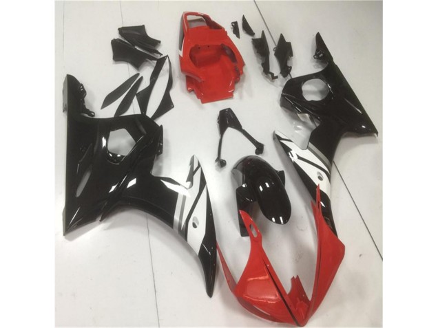 Carénage Moto Yamaha R6 2003-2005 - Rouge Noir Blanc Carénage Moto Yamaha R6 2003-2005 - Rouge Noir Blanc