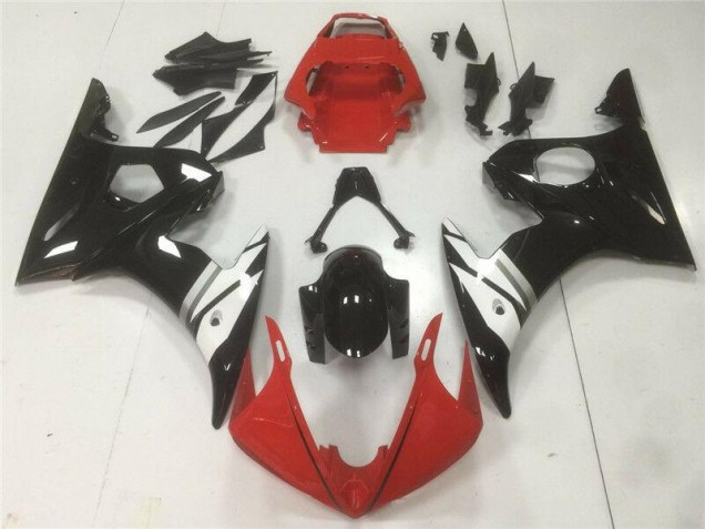 Carénage Moto Yamaha R6 2003-2005 - Rouge Noir Blanc Carénage Moto Yamaha R6 2003-2005 - Rouge Noir Blanc