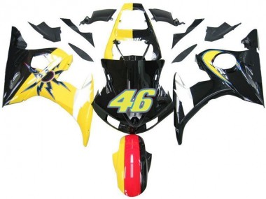 Carénage Moto Yamaha R6 2003-2005 - Noir Jaune N° 46