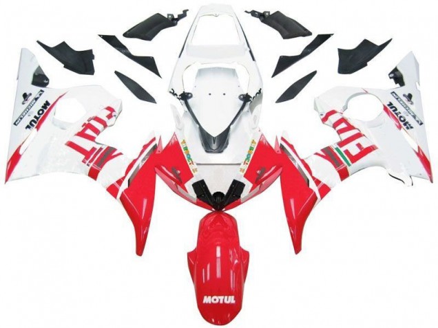 Carénage Moto Yamaha R6 2003-2005 - Blanc Rouge Fiat Carénage Moto Yamaha R6 2003-2005 - Blanc Rouge Fiat