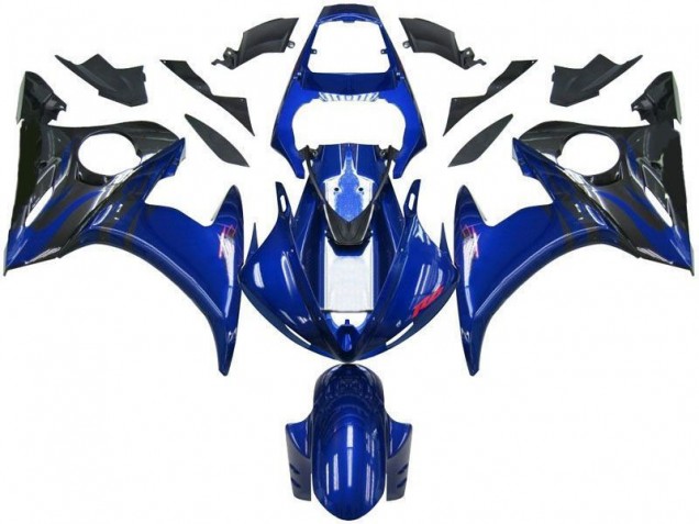 Carénage Moto Yamaha R6 2003-2005 - Bleu Noir Carénage Moto Yamaha R6 2003-2005 - Bleu Noir