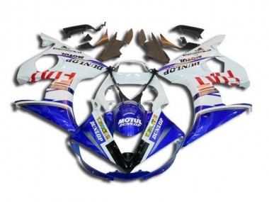 Carénage Moto Yamaha R6 2003-2005 - Blanc Bleu Fiat Motul Dunlop
