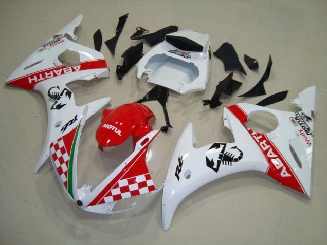 Carrosserie Moto Yamaha R6 2003-2005 - Rouge Blanc Carrosserie Moto Yamaha R6 2003-2005 - Rouge Blanc