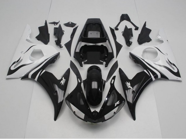 Carénage Moto Yamaha R6 2003-2005 - Noir et Blanc