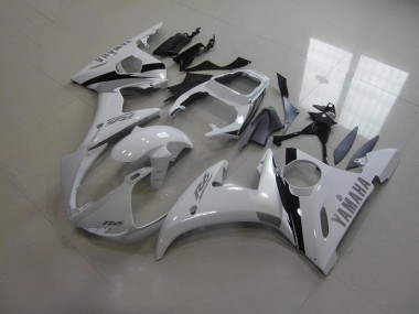 Carénage Moto Yamaha R6 2003-2005 - Blanc et Gris Décalque