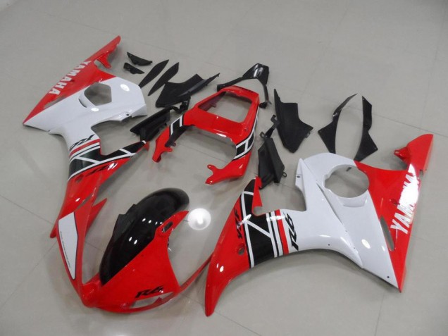 Carénage Moto Yamaha R6 2003-2005 - Rouge et Blanc et Noir Carénage Moto Yamaha R6 2003-2005 - Rouge et Blanc et Noir
