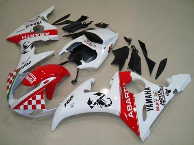 Kit Carénages Motos Complet Yamaha R6 2003-2005 - Rouge Blanc