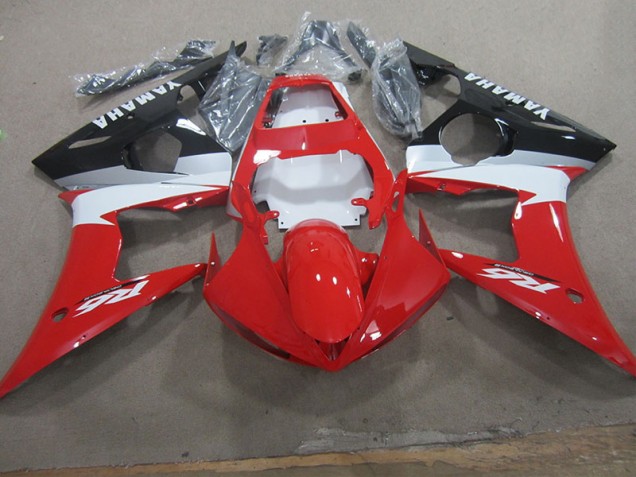 Carénage Moto Yamaha R6 2003-2005 - Rouge Blanc Décalque Carénage Moto Yamaha R6 2003-2005 - Rouge Blanc Décalque