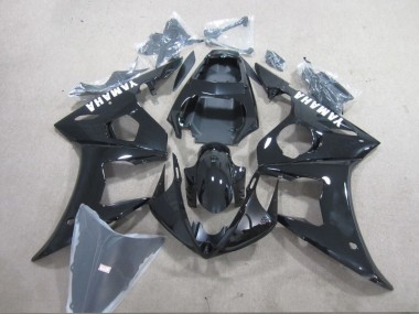 Carénage Moto Yamaha R6 2003-2005 - Noir Blanc Décalque