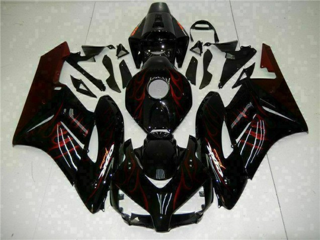 Carénage Moto Honda CBR 1000 RR 2004-2005 - Rouge Flamme Noir Carénage Moto Honda CBR 1000 RR 2004-2005 - Rouge Flamme Noir