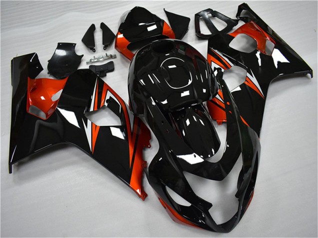 Carénages Moto Suzuki GSXR 600 / 750 K4 2004-2005 - Orange Noir Carénages Moto Suzuki GSXR 600 / 750 K4 2004-2005 - Orange Noir