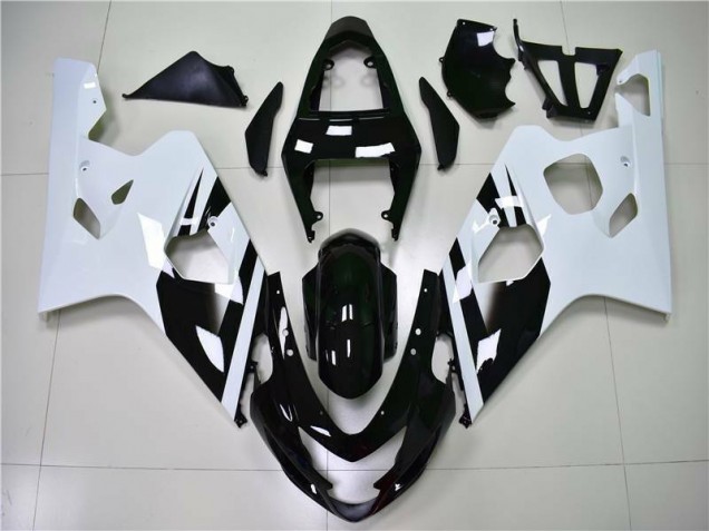 Carénages Moto Suzuki GSXR 600 / 750 K4 2004-2005 - Blanc Noir Carénages Moto Suzuki GSXR 600 / 750 K4 2004-2005 - Blanc Noir