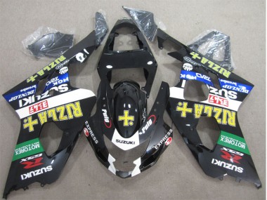Carénage Moto Suzuki GSXR 600 K4 2004-2005 - Noir Jaune Rizla