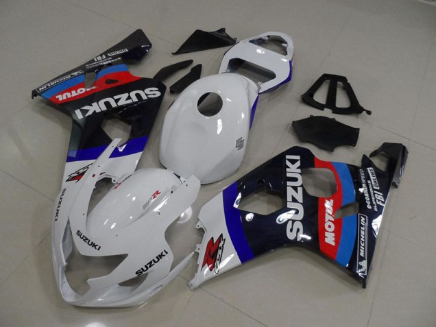 Carénage Moto Suzuki GSXR 750 K4 2004-2005 - Blanc Bleu Motul Carénage Moto Suzuki GSXR 750 K4 2004-2005 - Blanc Bleu Motul