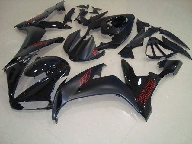 Carénage Moto Yamaha R1 2004-2006 - Noir Mat Rouge