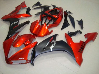 Carénage Moto Yamaha R1 2004-2006 - Rouge Noir Mat