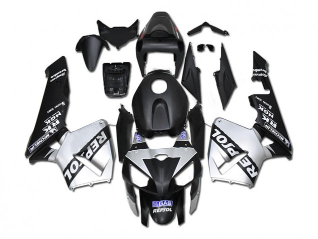 Carénage Moto Honda CBR 600 RR 2005-2006 - Argent Repsol Noir Carénage Moto Honda CBR 600 RR 2005-2006 - Argent Repsol Noir
