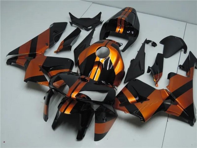 Kit Carénages Motos Honda CBR 600 RR 2005-2006 - Orange Noir Kit Carénages Motos Honda CBR 600 RR 2005-2006 - Orange Noir