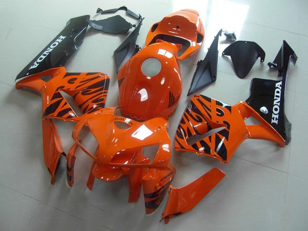 Carénage Moto Honda CBR 600 RR 2005-2006 - Orange Noir Flamme Carénage Moto Honda CBR 600 RR 2005-2006 - Orange Noir Flamme
