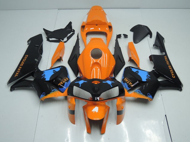 Kit Carénages Motos Complet Honda CBR 600 RR 2005-2006 - Orange Noir Kit Carénages Motos Complet Honda CBR 600 RR 2005-2006 - Orange Noir